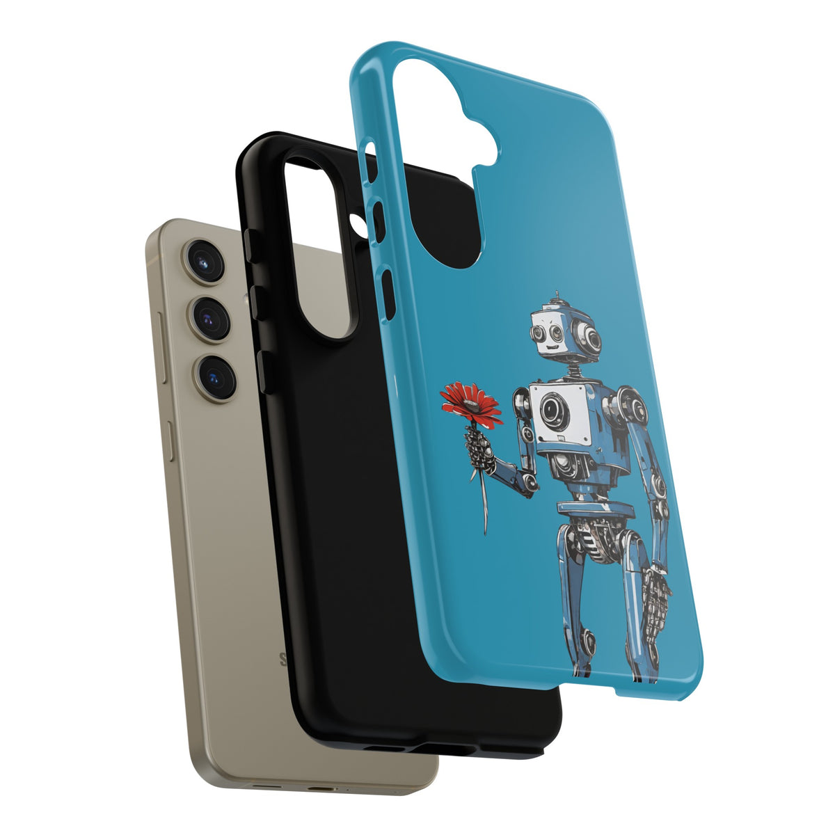 You Never Bring Me Flowers Robot SpaceArt Tough Samsung Galaxy Mobile Cases-welovescifi.net