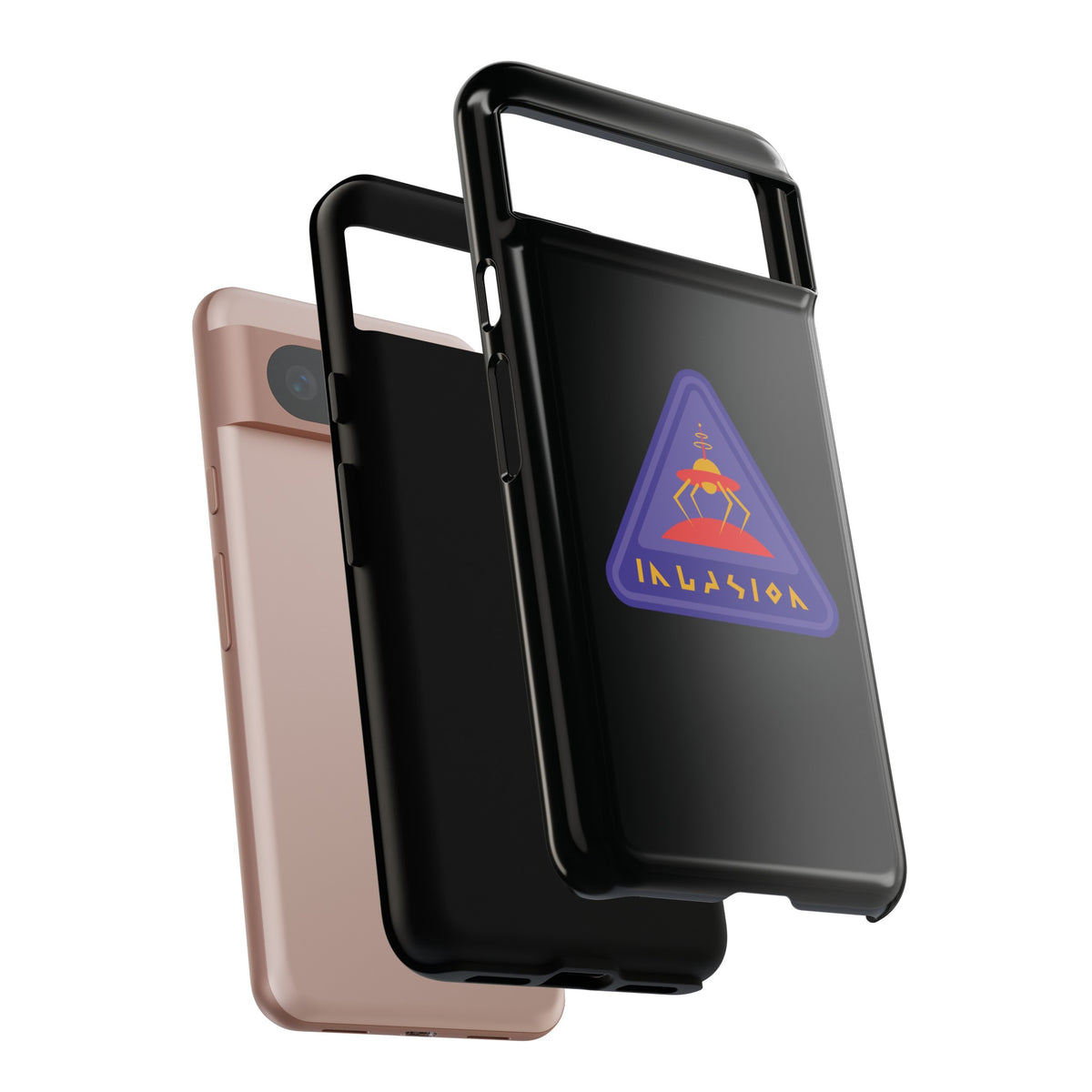 Retro Sci-Fi Google Pixel Cases - Invasion Retro Sign