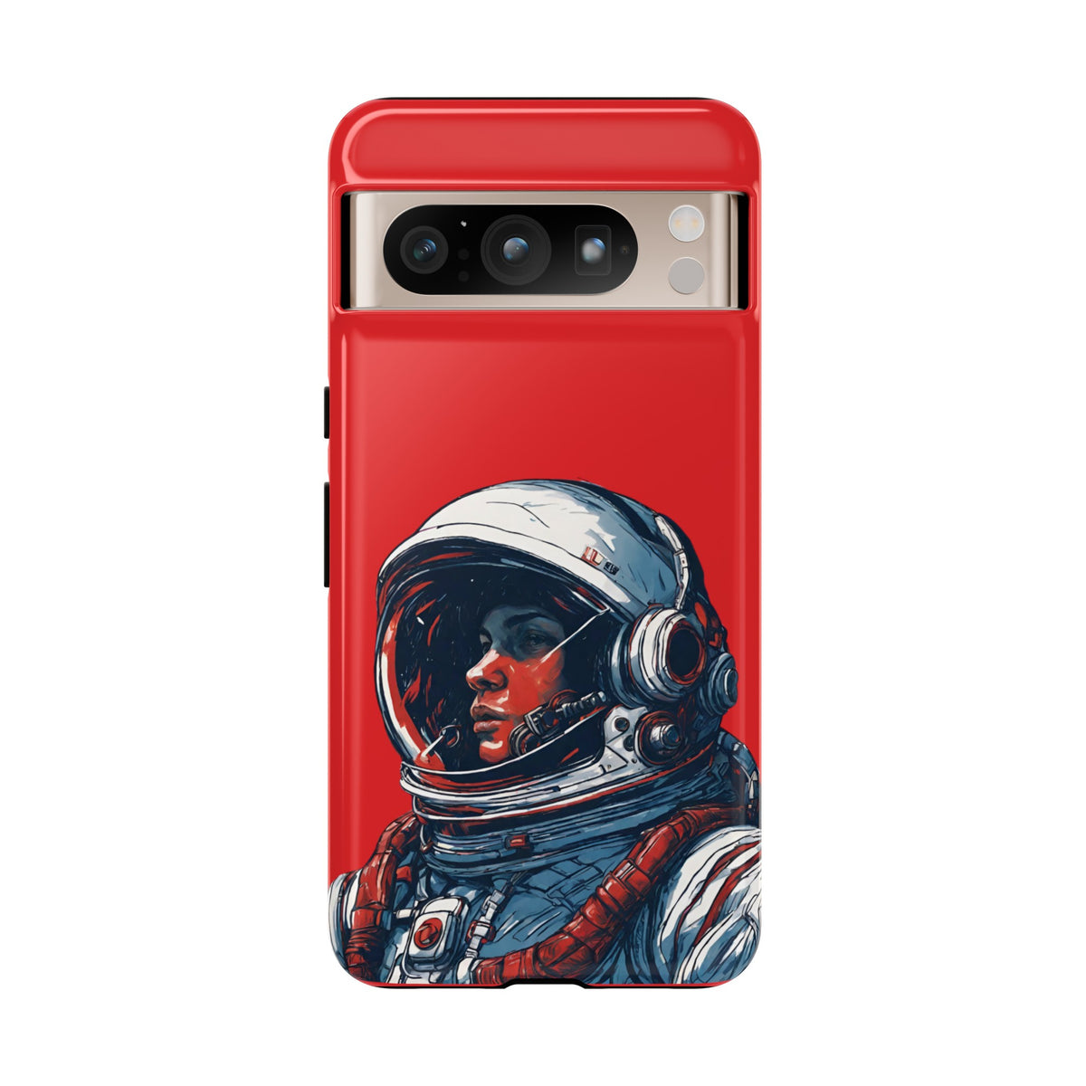 Astronaut In Red SpaceArt Tough Google Pixel Mobile Cases