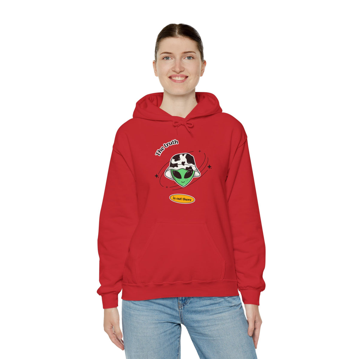 Funny Cow Alien Hoodie - The Truth is Out There