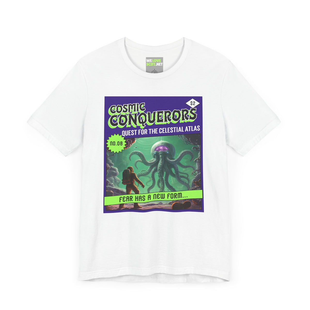 Cosmic Conquerors Retro Sci-Fi T-Shirt-welovescifi.net
