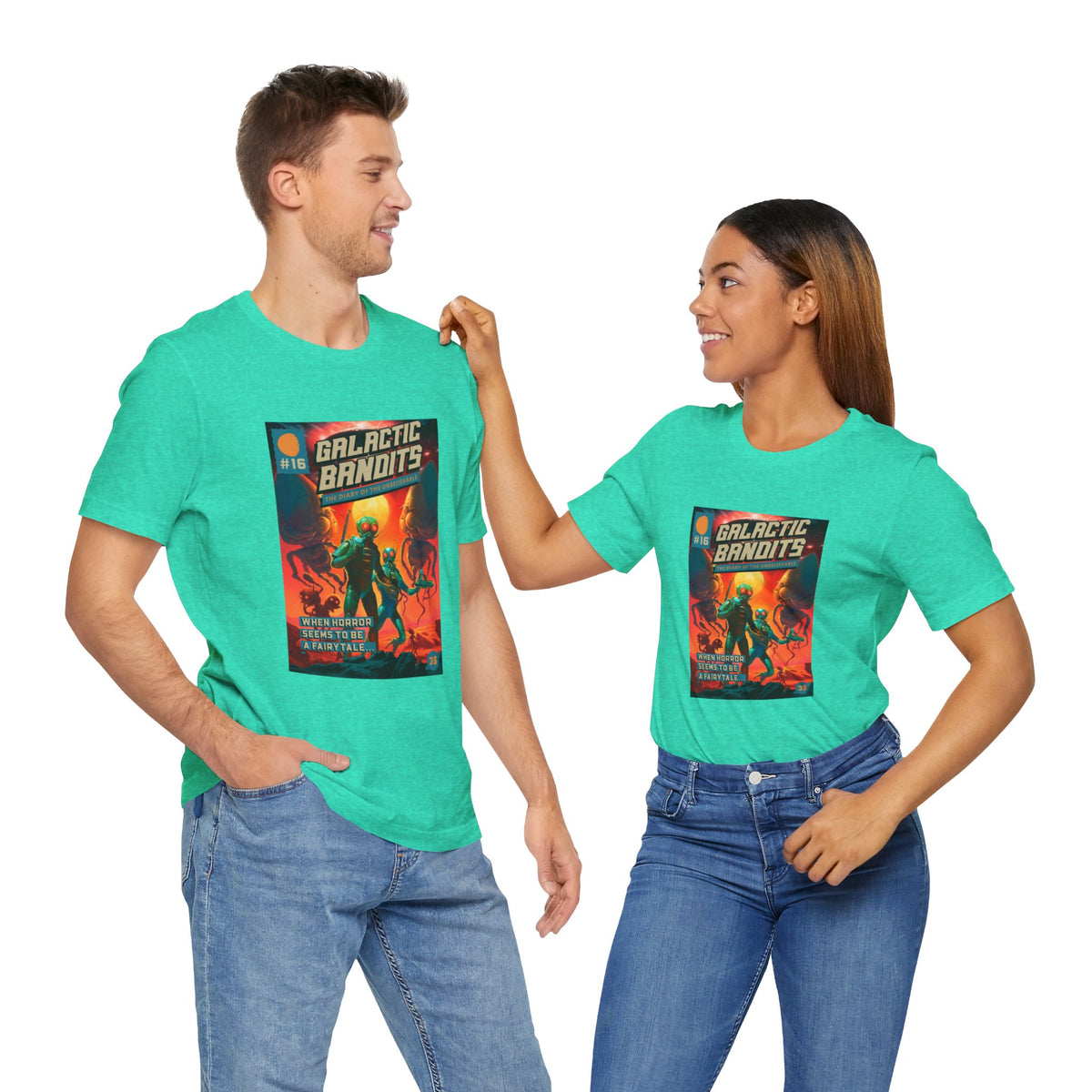 Galactic Bandits Retro Sci-Fi T-Shirt-welovescifi.net