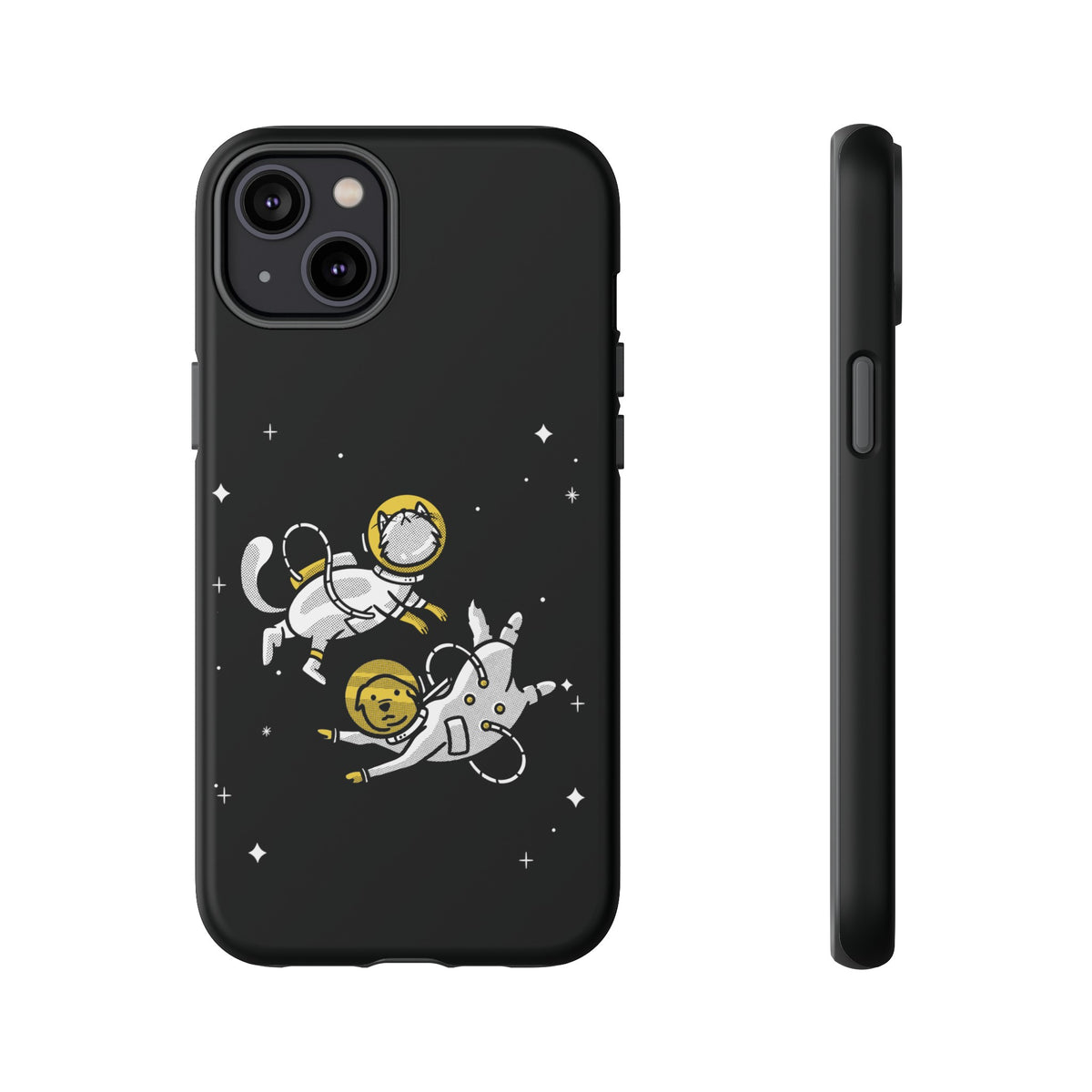 Funny Astronaut Mobile Case for iPhone - Dog & Cat Sci-Fi