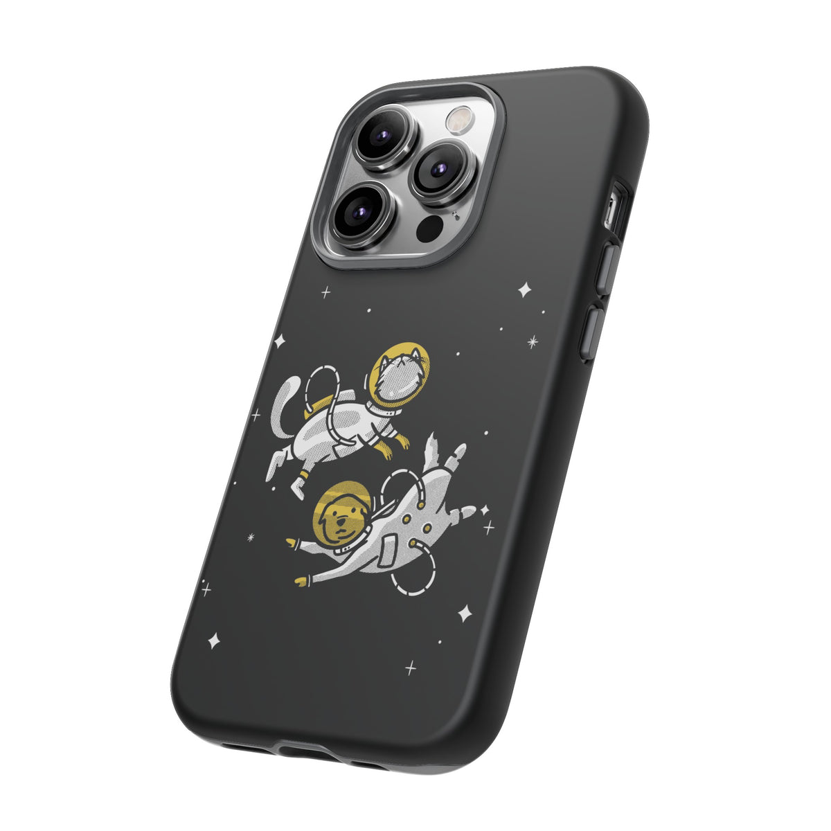 Funny Astronaut Mobile Case for iPhone - Dog & Cat Sci-Fi