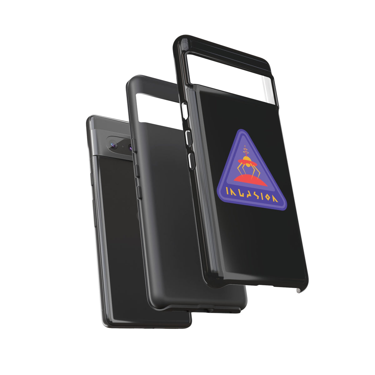 Retro Sci-Fi Google Pixel Cases - Invasion Retro Sign