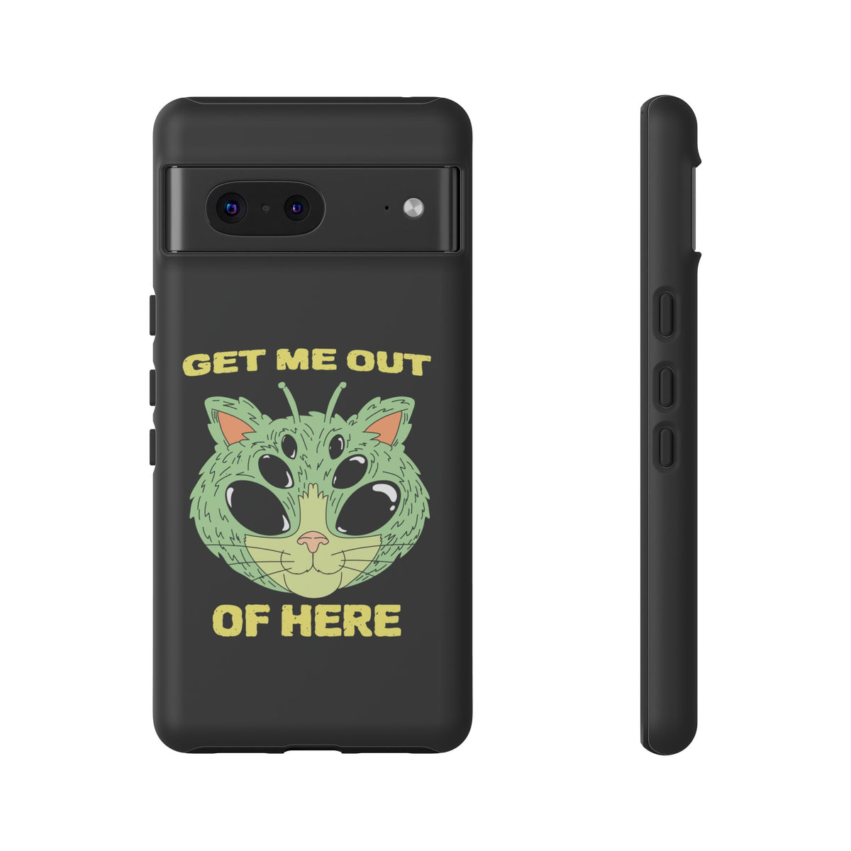 Funny UFO Cat Sci-Fi Tough Google Pixel Mobile Cases