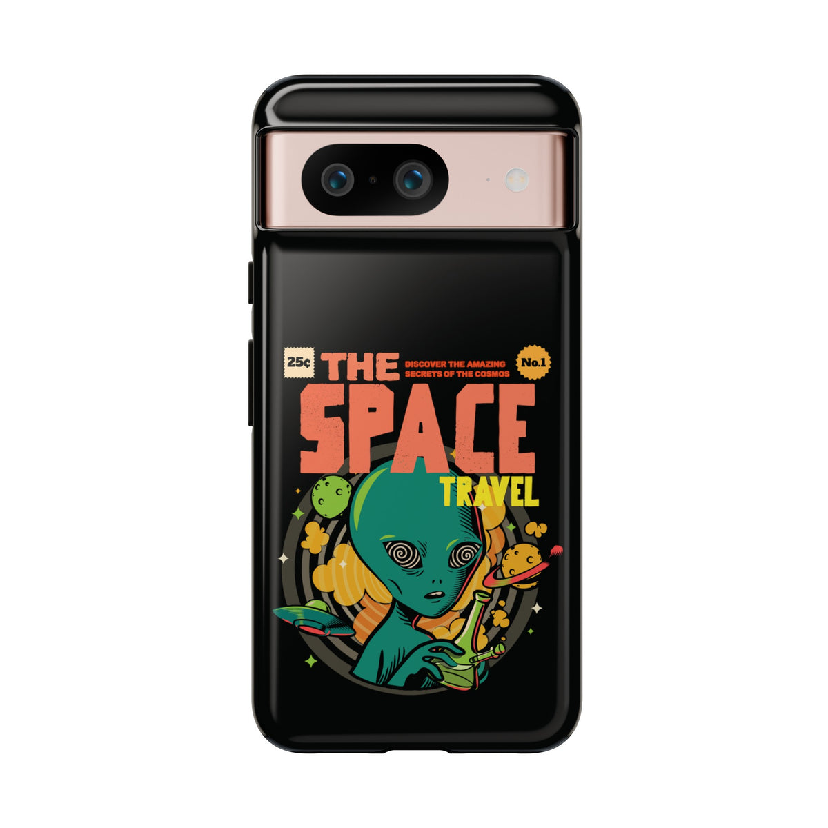 Retro Sci-Fi Mobile Cases Space Travel UFO Comic Pixel Cases