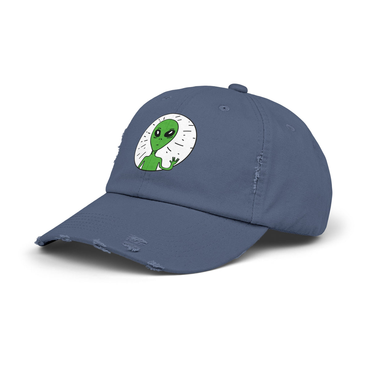 Alien Distressed Cap - Stay Weird Unisex Sci-Fi Hat