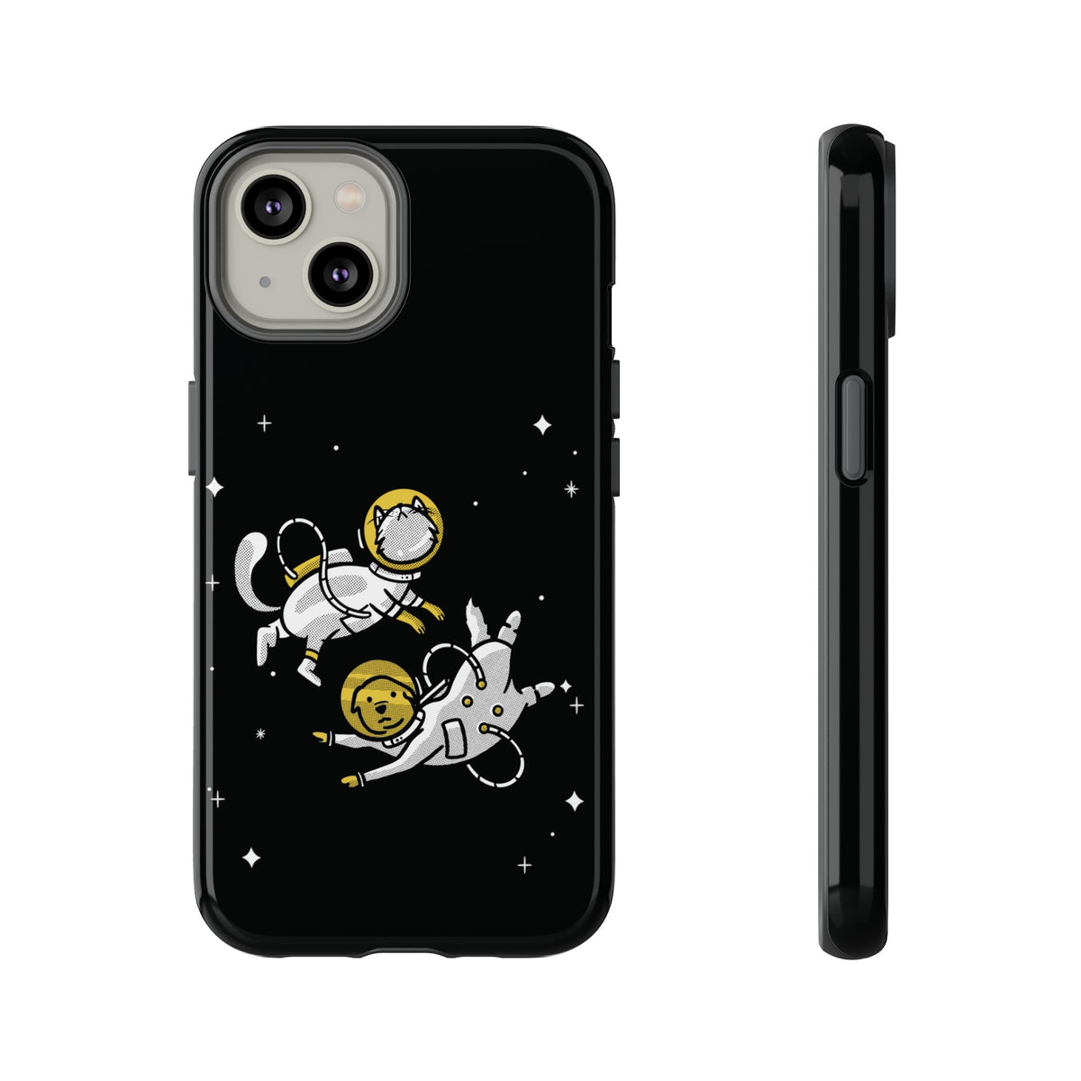 Funny Astronaut Mobile Case for iPhone - Dog & Cat Sci-Fi
