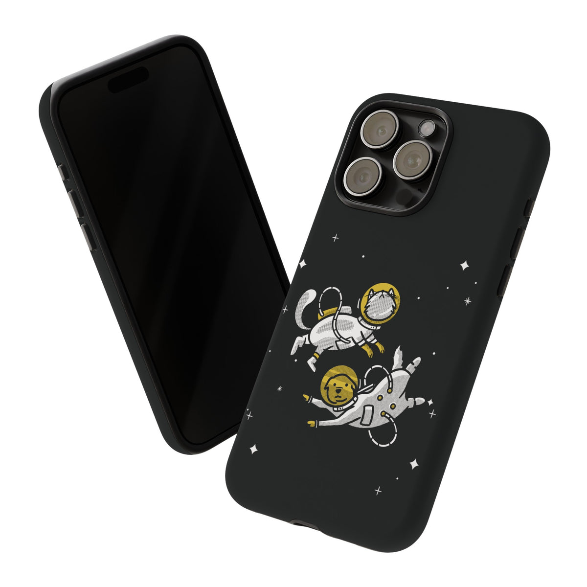 Funny Astronaut Mobile Case for iPhone - Dog & Cat Sci-Fi