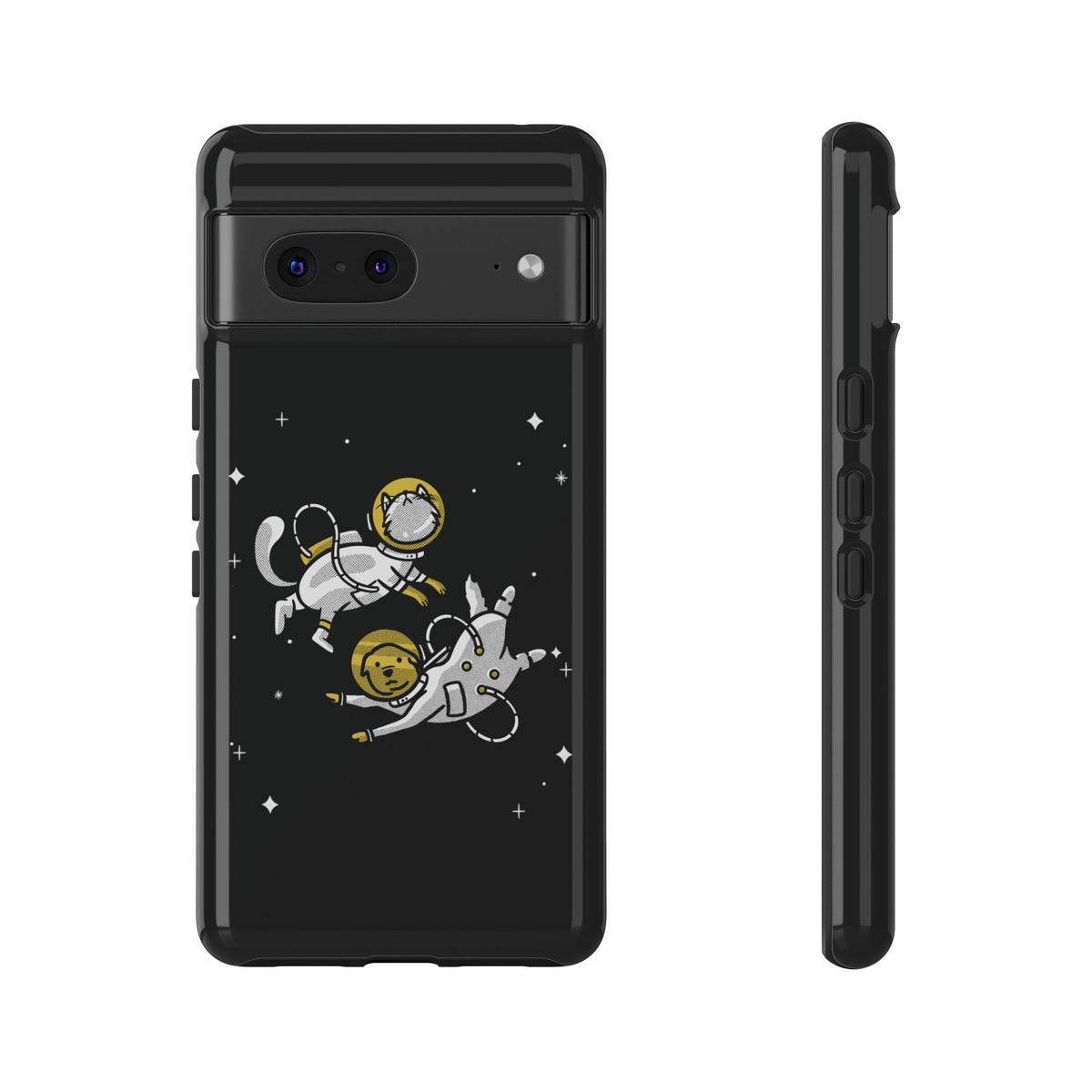 Astronaut Google Pixel Case | Funny Dog and Cat Sci-Fi