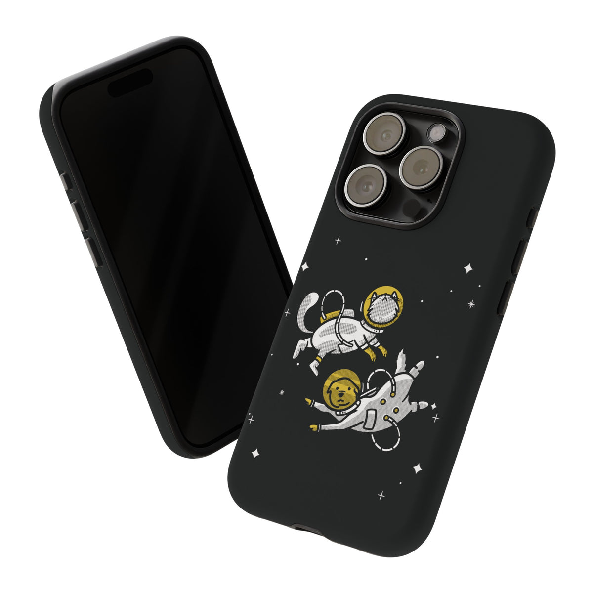 Funny Astronaut Mobile Case for iPhone - Dog & Cat Sci-Fi