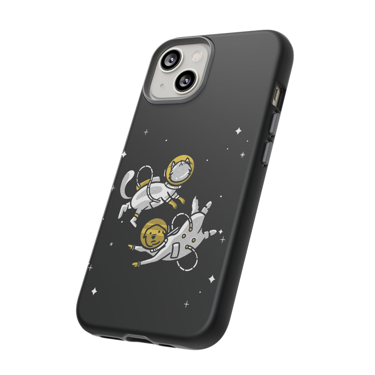 Funny Astronaut Mobile Case for iPhone - Dog & Cat Sci-Fi