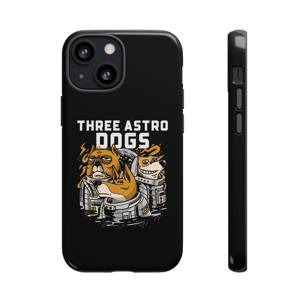 Three Astro Dogs Funny Sci-Fi Tough iPhone Mobile Cases-welovescifi.net