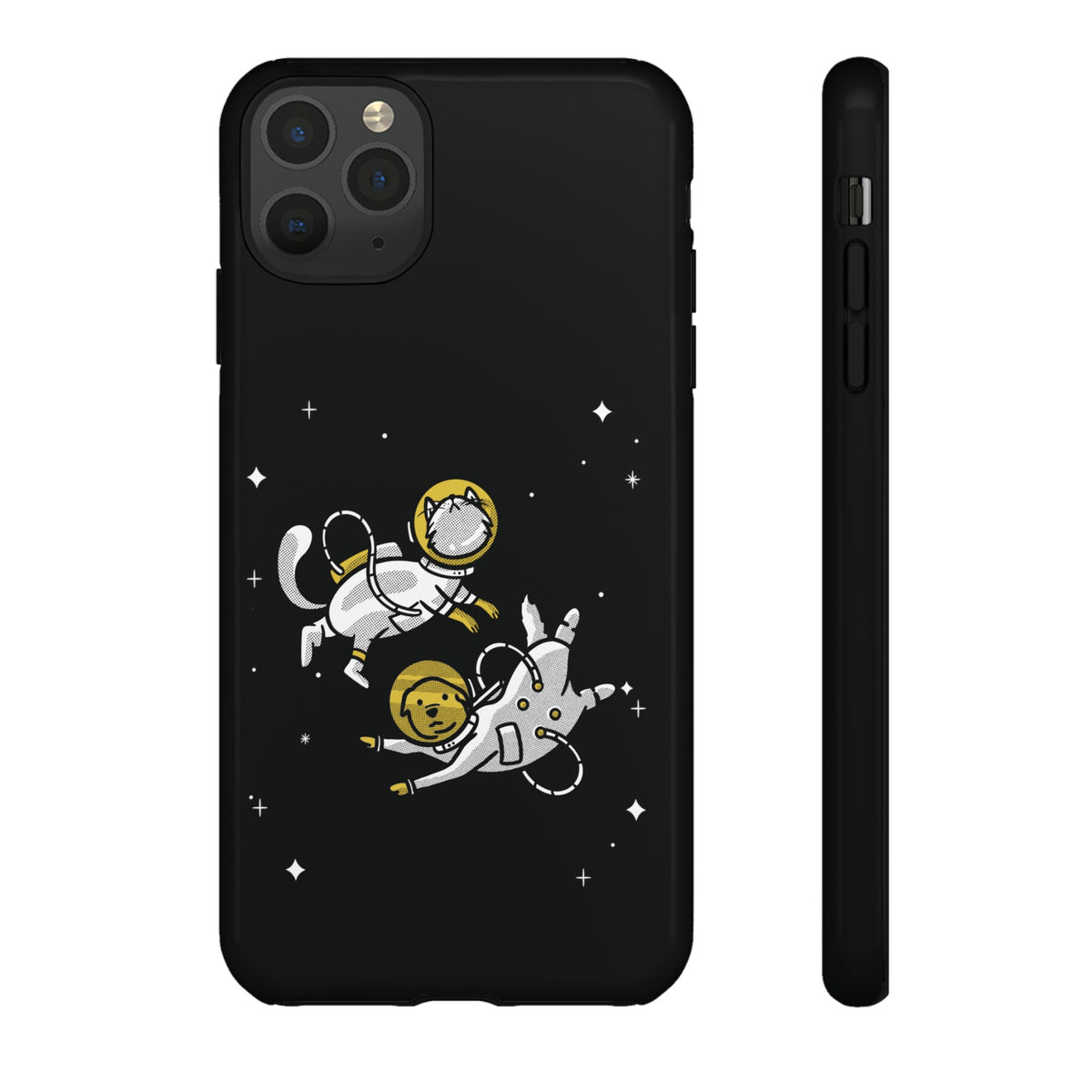 Funny Astronaut Mobile Case for iPhone - Dog & Cat Sci-Fi