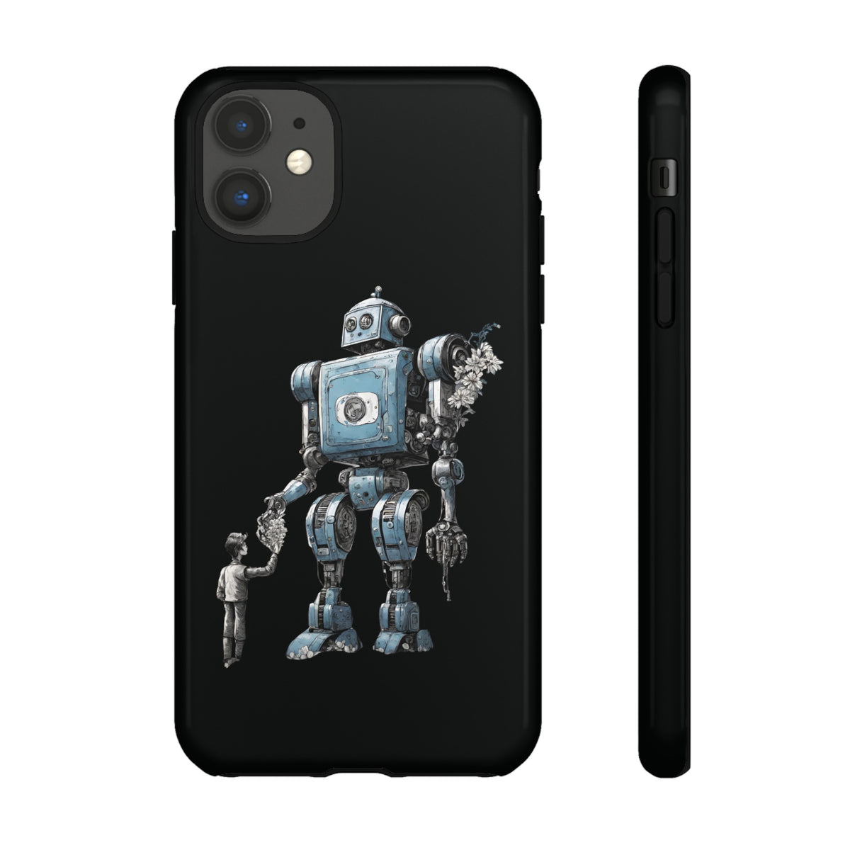 Flowers Robot SpaceArt Sci-Fi Tough iPhone Mobile Cases