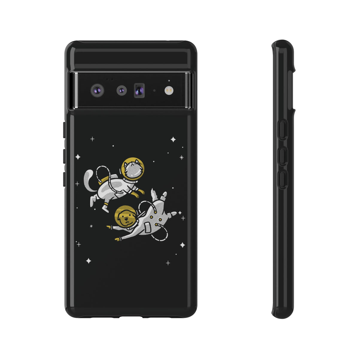 Astronaut Google Pixel Case | Funny Dog and Cat Sci-Fi