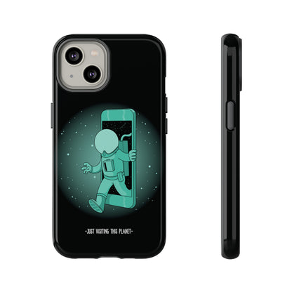 Funny Astronaut iPhone Cases Just Visiting This Planet SciFi