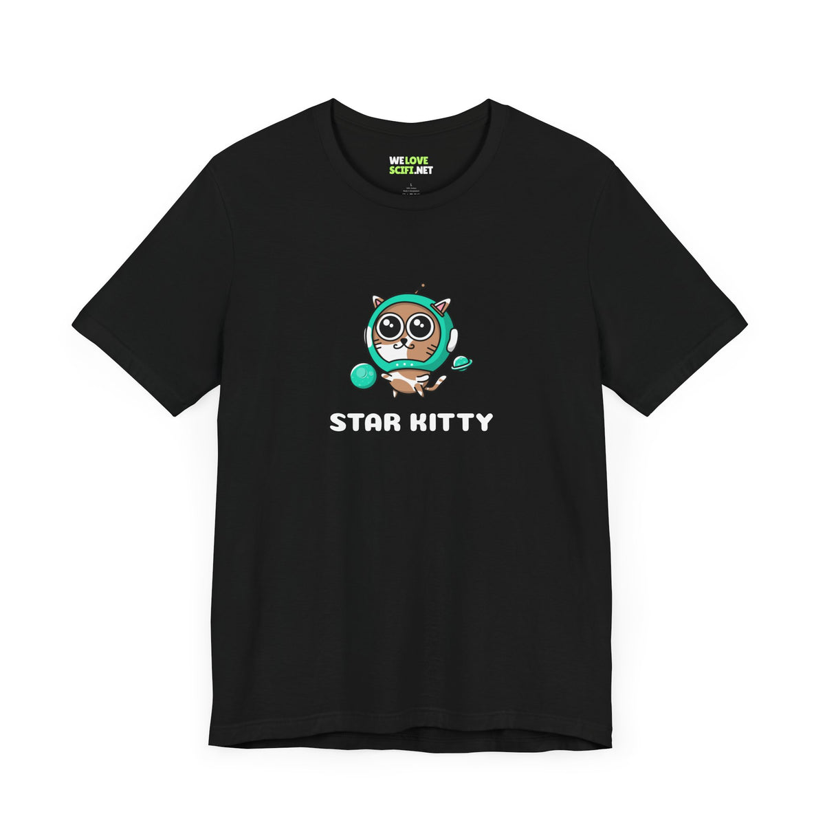 Star Kitty Cat Astronaut Sci-Fi T-Shirt - Funny Sci-Fi Tee