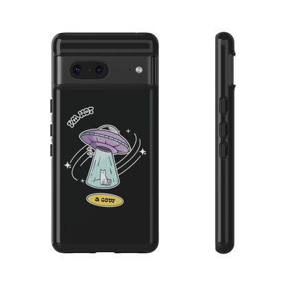 Funny UFO Google Pixel Cases Not a Roswell Cow SciFi Design