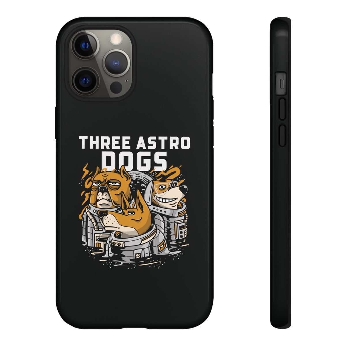 Three Astro Dogs Funny Sci-Fi Tough iPhone Mobile Cases-welovescifi.net