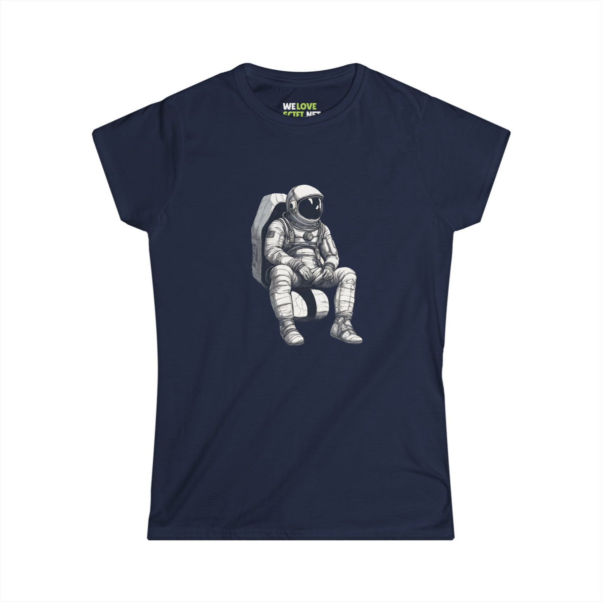 Space Art Tee | Still Waiting Astronaut Women's Shirt