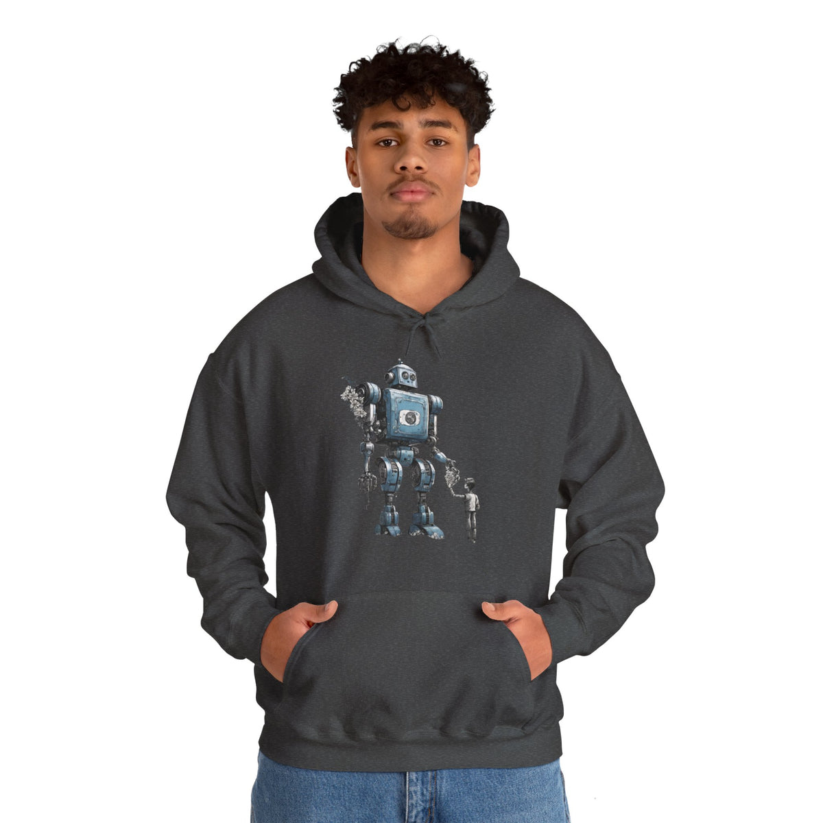 Bringing You Flower Robot Spaceart Sci-Fi Hoodie-welovescifi