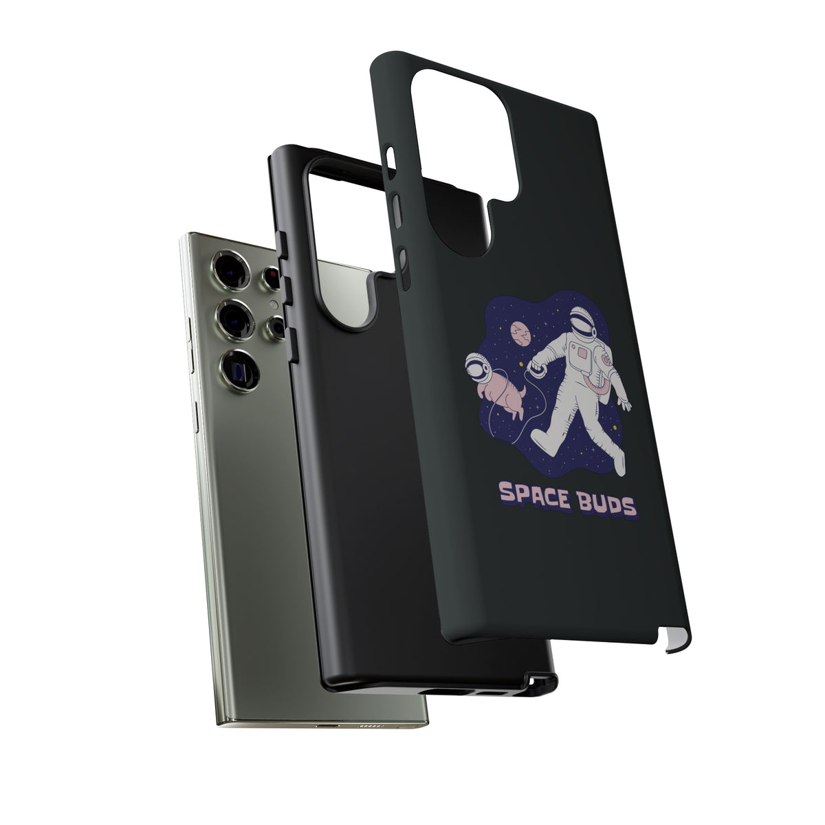 Space Buds Samsung Galaxy Cases Astronaut Dog SciFi Design