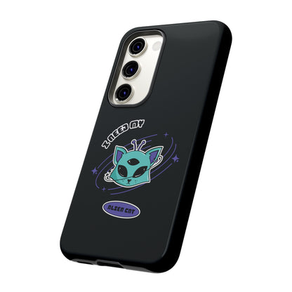 Alien Cat Galaxy Case Funny Sci-Fi Tough Samsung Mobile Case