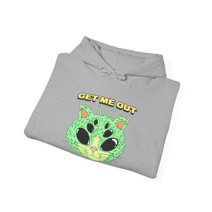 Get Me Out Of Here Funny Cat Alien Hoodie-welovescifi.net