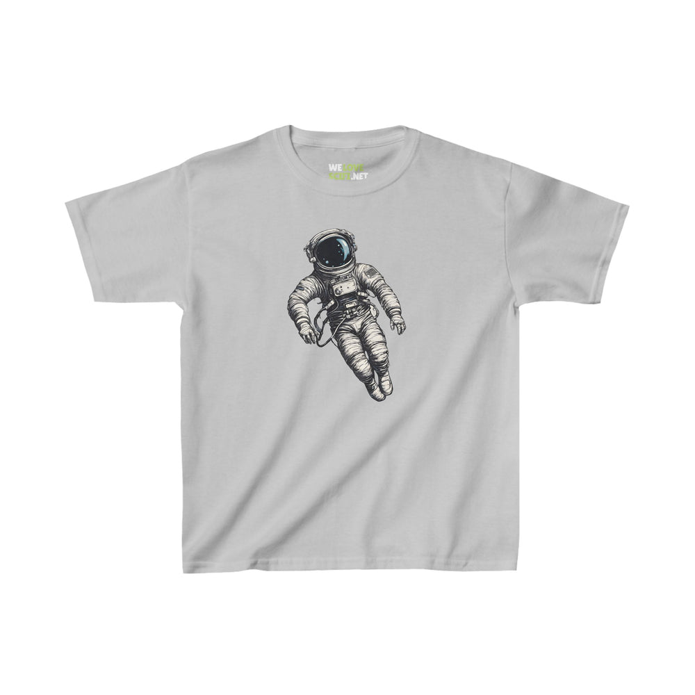 Floating Astronaut SpaceArt Kids Heavy Cotton Tee-weloves