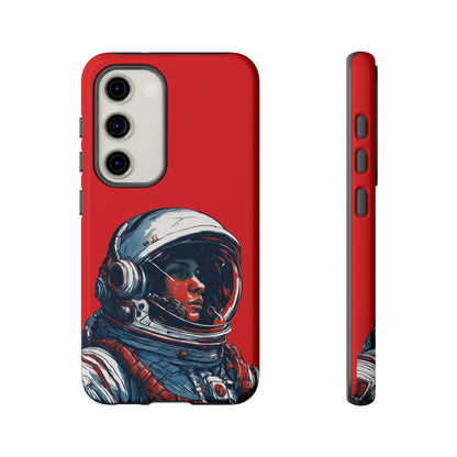 Astronaut In Red SpaceArt Tough Samsung Galaxy Mobile Cases