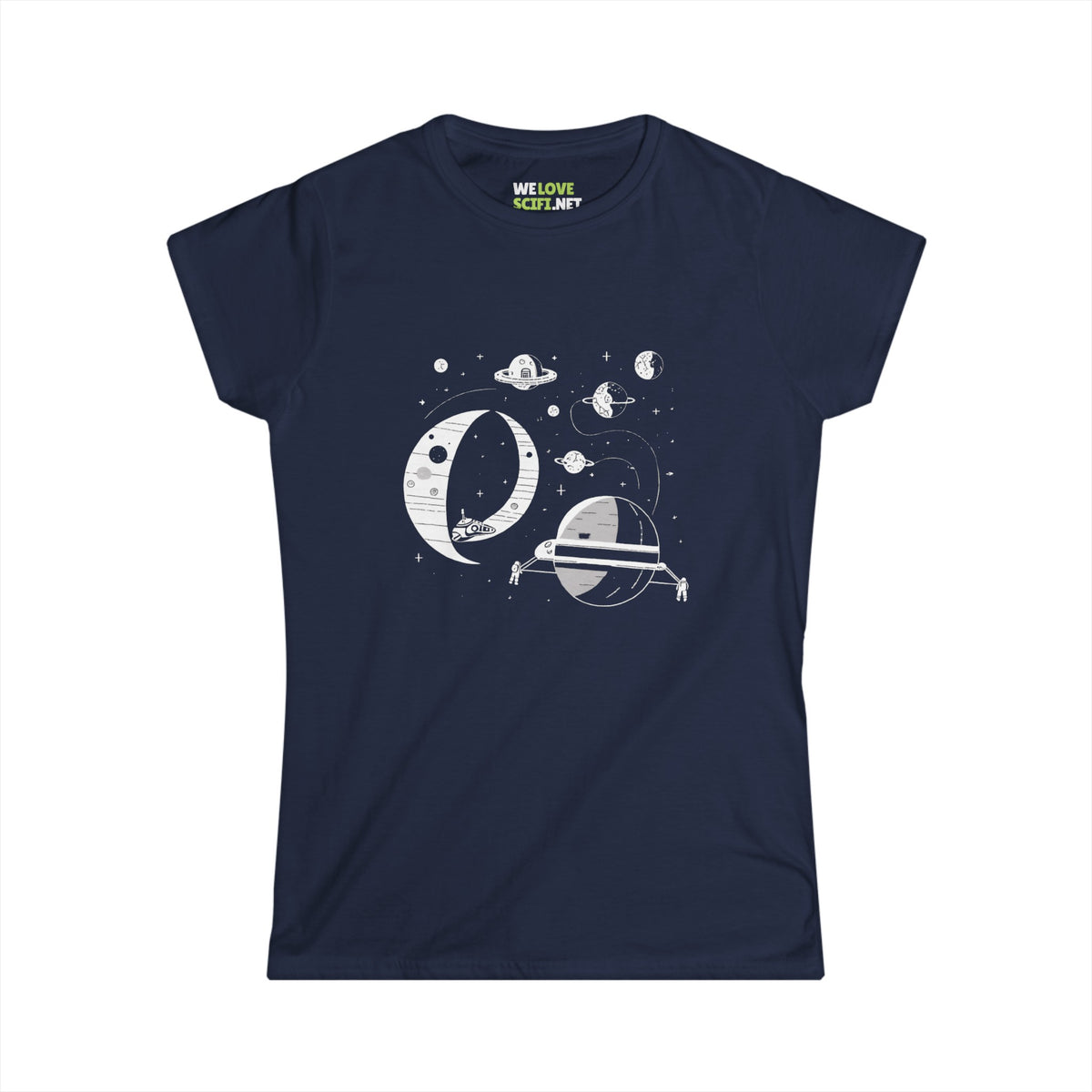 tee-Space Station No283 SpaceArt Sci-Fi Woman's Tee