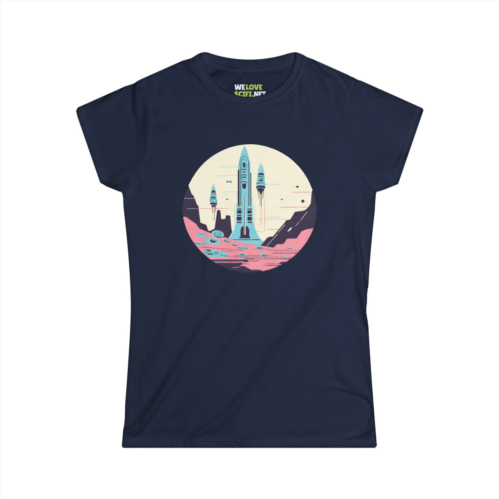 space art tee-The Liftoff Space Art Sci-Fi Woman's Tee