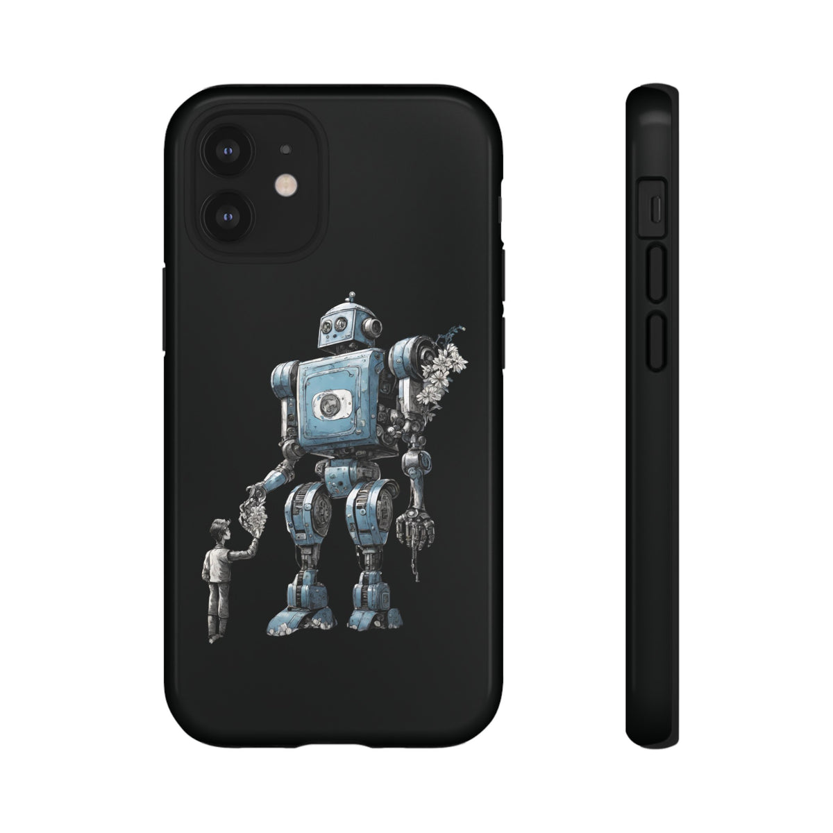 Flowers Robot SpaceArt Sci-Fi Tough iPhone Mobile Cases