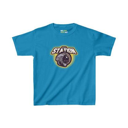 Space Station Astronaut Tee Kids Sci-Fi Heavy Cotton Shirt