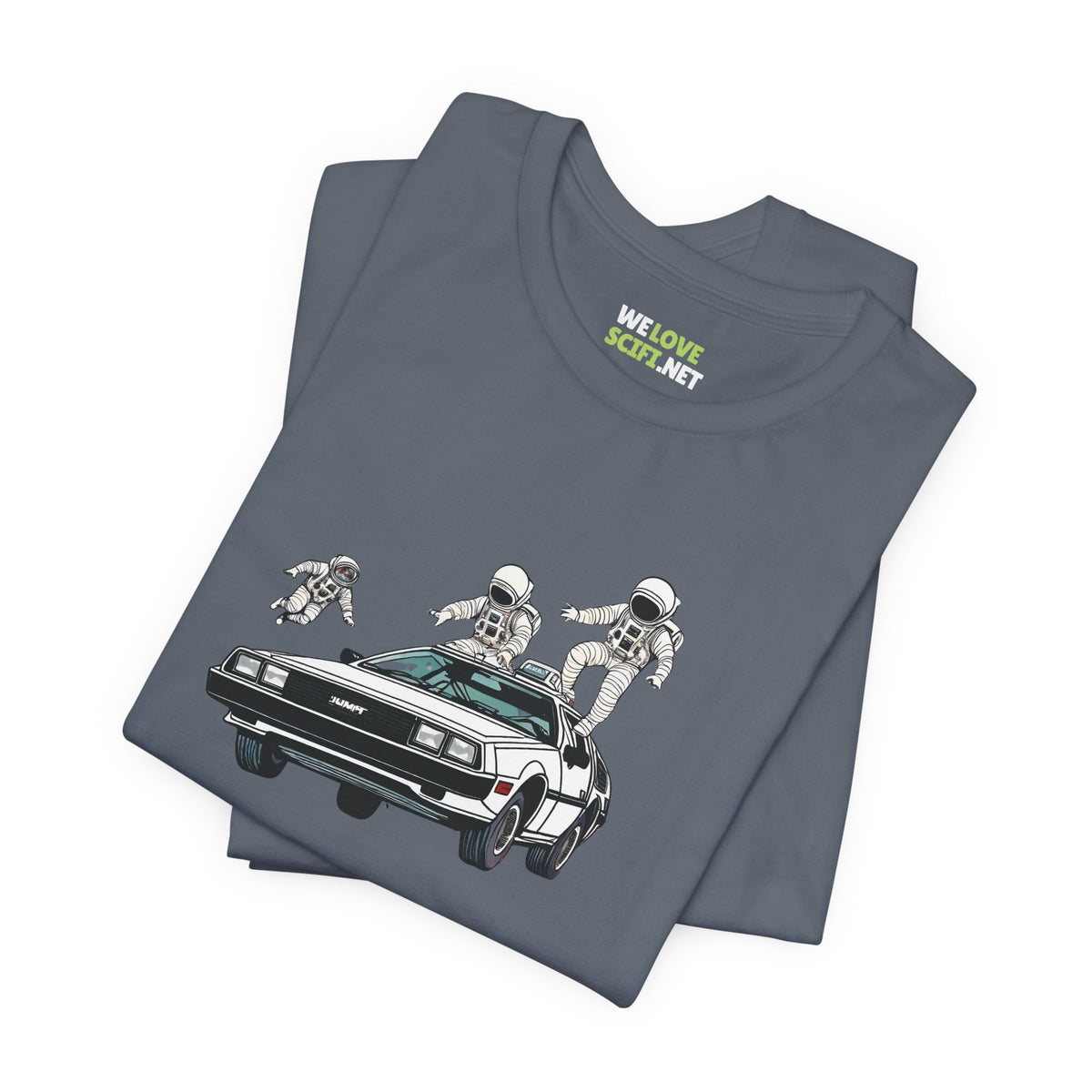 Party in a DeLorean Astronaut Sci-Fi TShirt Cool Sci-Fi Tee