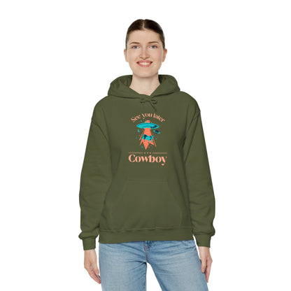 Funny Cow UFO Hoodie - See You Later Cowboy We Love SciFi