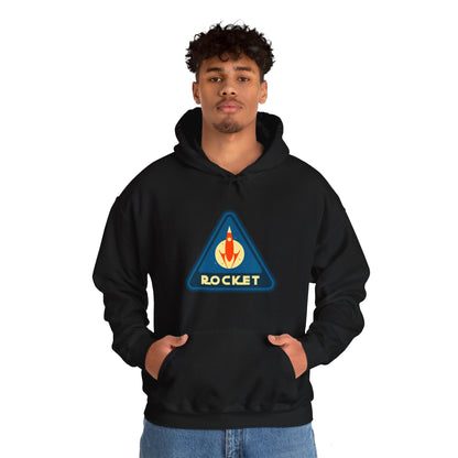 sci-fi hoodie-Rocket Retro Sign SciFi Hoodie-welovescifi.net