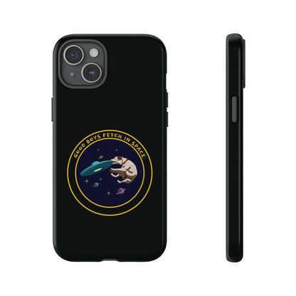 Good Boys Fetch in Space: Funny Dog Sci-Fi iPhone Cases