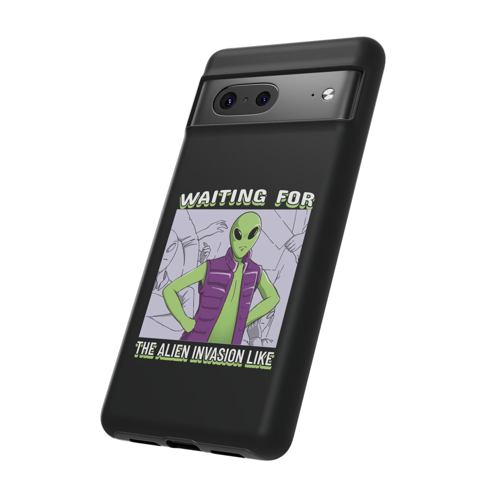 Waiting For The Alien Invasion Like Meme Tough Google Pixel Mobile Cases-welovescifi.net