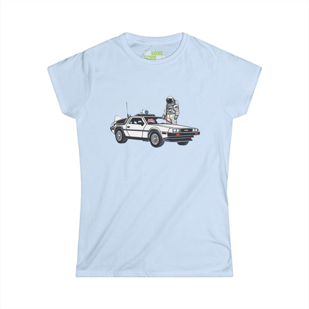 Delorean Astronaut Woman's Tee Let's Take a Ride WeLoveSciFi