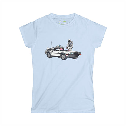 Delorean Astronaut Woman's Tee Let's Take a Ride WeLoveSciFi