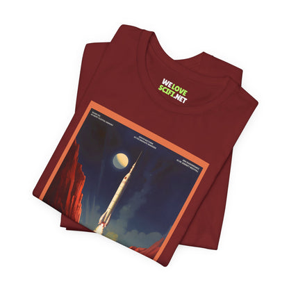 Retro Sci-Fi T-Shirt | Landing in the Unknown | WeLoveSciFi