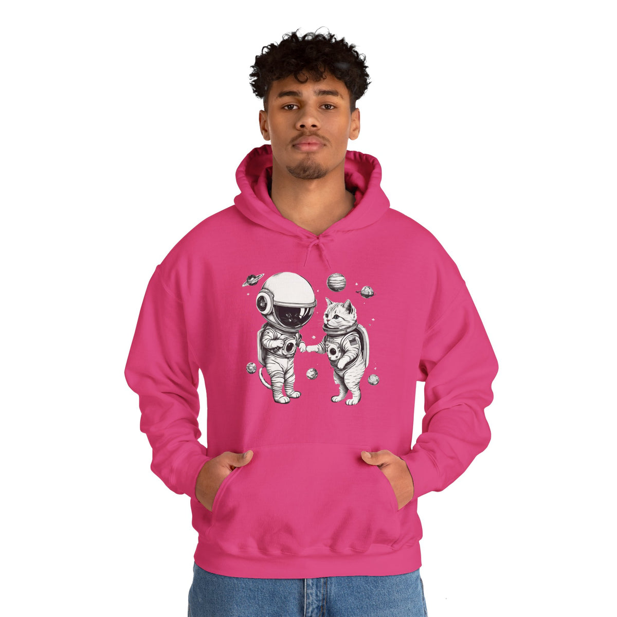 Space Kitties Astronaut Cats Sci-Fi Hoodie