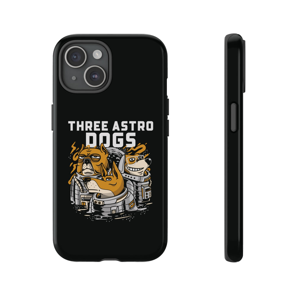 Three Astro Dogs Funny Sci-Fi Tough iPhone Mobile Cases-welovescifi.net