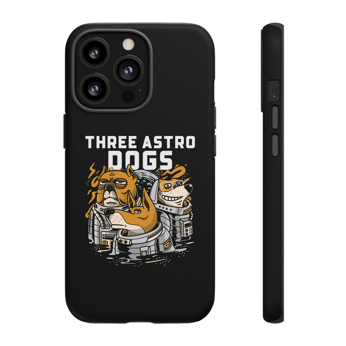 Three Astro Dogs Funny Sci-Fi Tough iPhone Mobile Cases-welovescifi.net