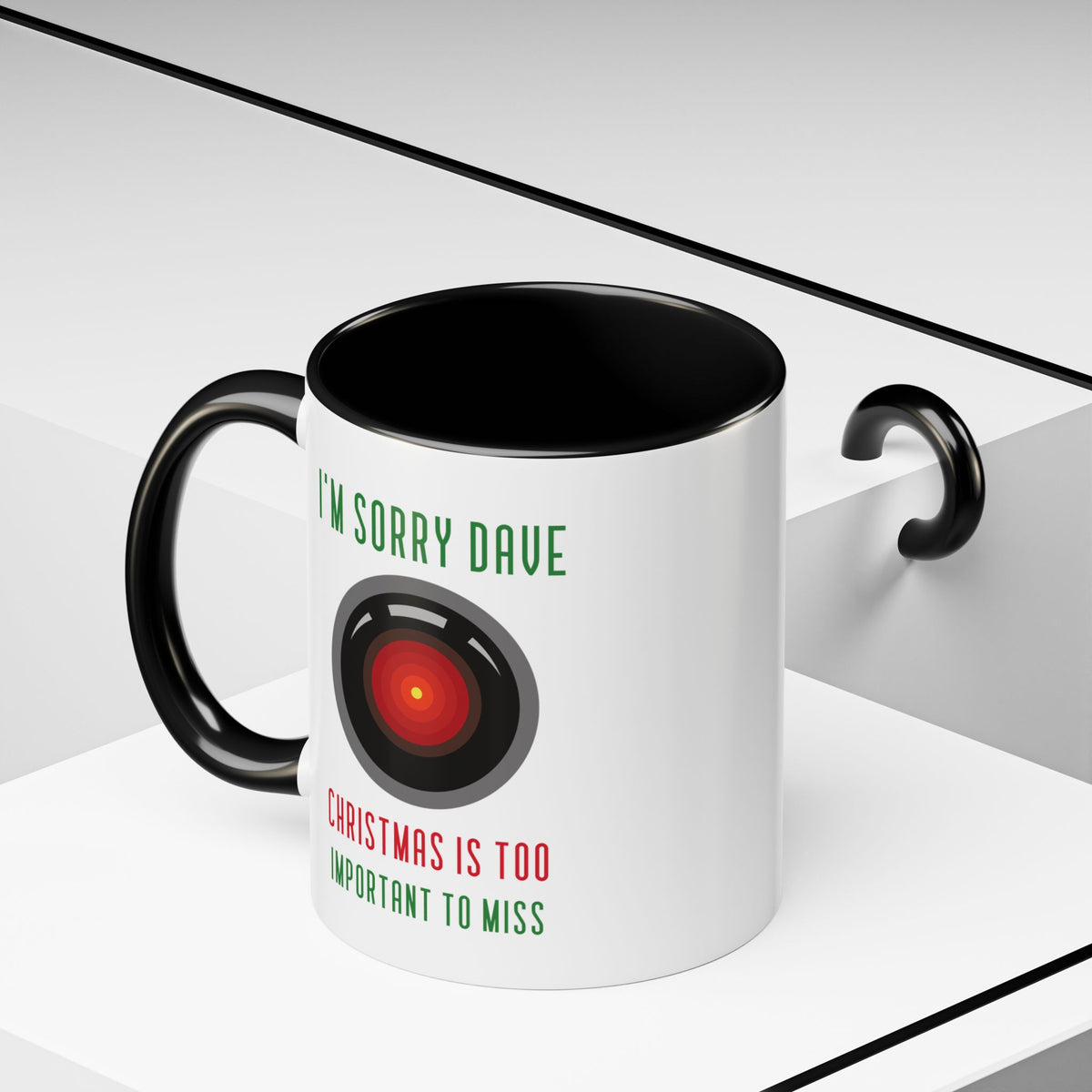 Too Important Christmas Funny HAlL9000 Christmas Accent Mug-welovescifi.net