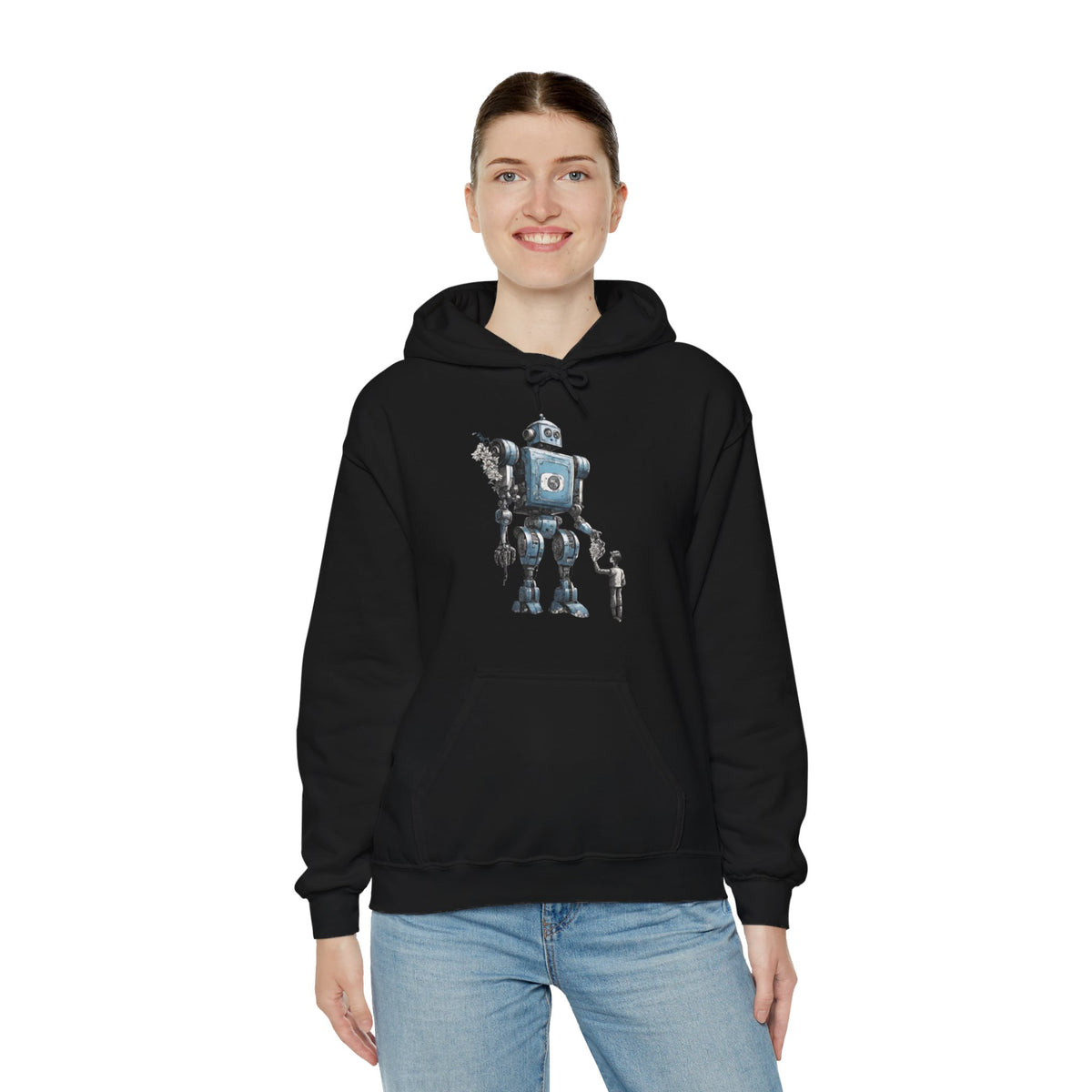 Bringing You Flower Robot Spaceart Sci-Fi Hoodie-welovescifi