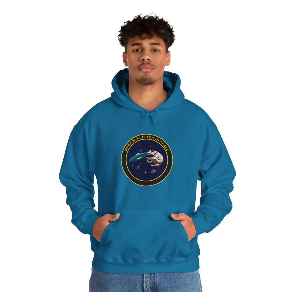 Good Boys Fetch In Space Funny Dog Sci-Fi Hoodie-welovescifi